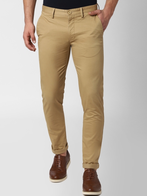 

Peter England Casuals Men Beige Slim Fit Solid Regular Trousers