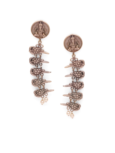 

Fabstreet Silver-Toned Animal Shaped Drop Earrings