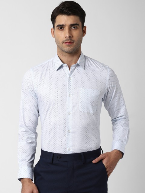

Peter England Men Blue Slim Fit Printed Formal Shirt