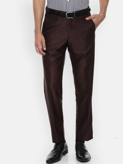 

Van Heusen Men Brown Loose Fit Solid Formal Trousers