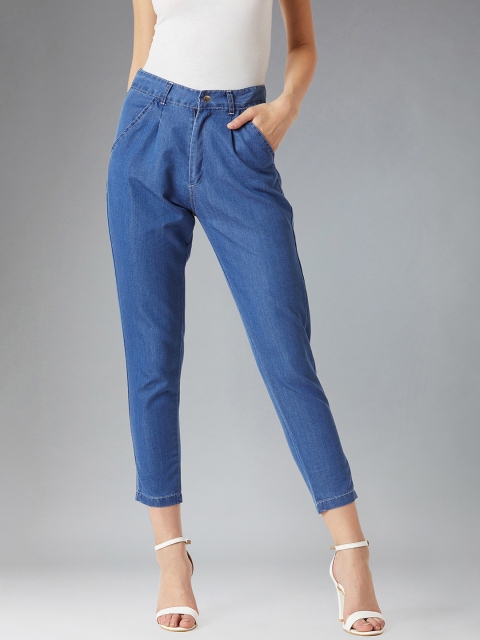 

DOLCE CRUDO Women Blue Regular Fit High-Rise Clean Look Jeans