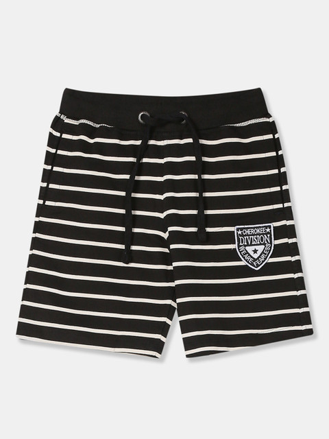 

Cherokee Boys Black Striped Regular Fit Regular Shorts
