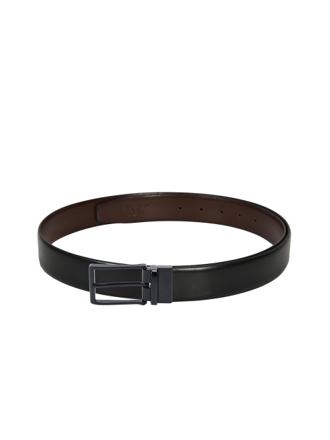 

Second SKIN Men Black & Brown Textured Reversible Genuine Leather Belt