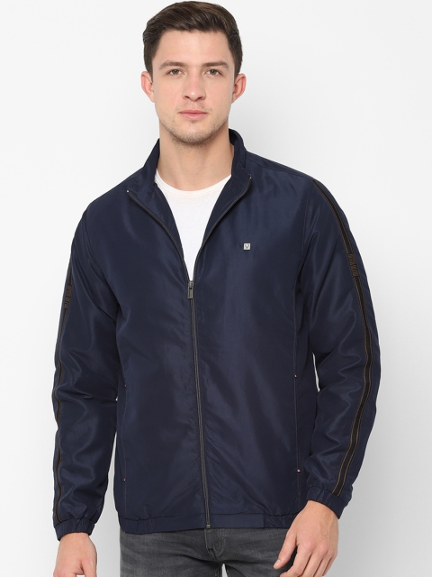 

Allen Solly Men Navy Blue Solid Tailored Jacket