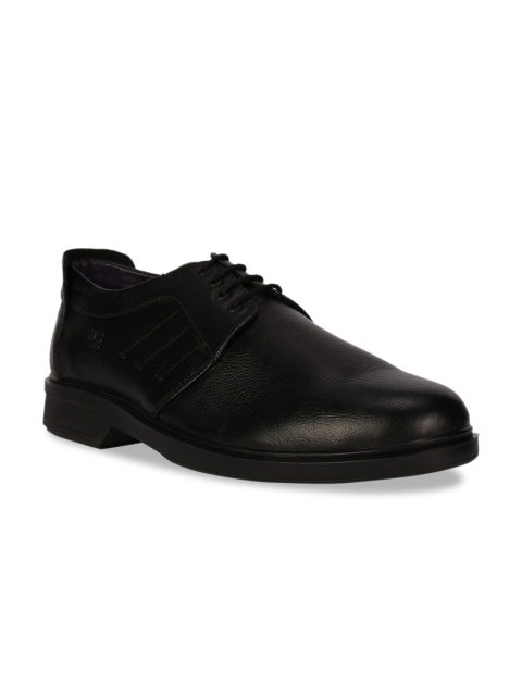

Peter England Men Black Leather Derbys