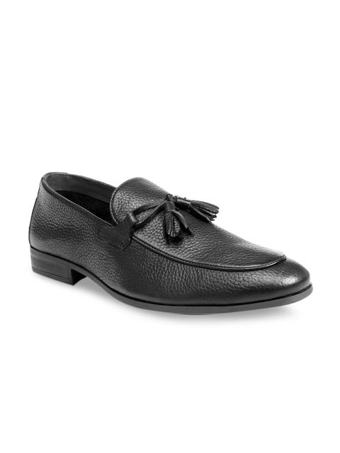 

One8 Men Black Solid Formal Leather Slip-On Shoes
