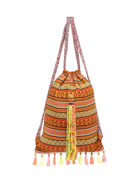 

The House of Tara Women Multicoloured Textured Backpack, Multi