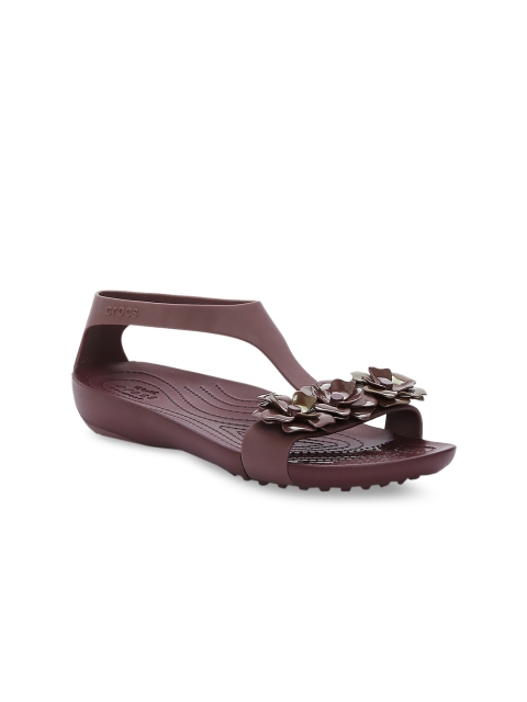 

Crocs Serena Women Brown Printed Open Toe Flats
