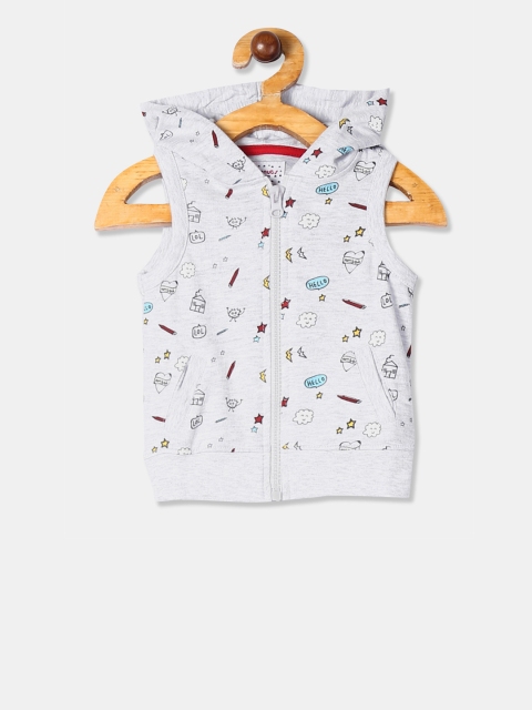 

Donuts Infant Boys Grey Printed Hooded Sweatshirt