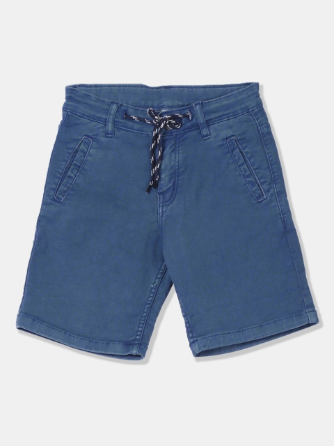 

Cherokee Boys Blue Solid Slim Fit Denim Shorts