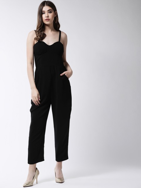 

MAGRE Women Black Solid Basic Jumpsuit