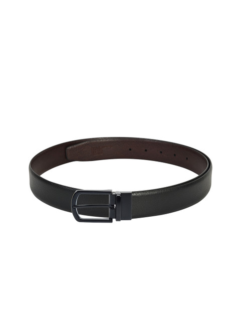 

Second SKIN Men Black & Brown Textured Reversible Genuine Leather Belt