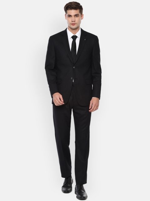 

Van Heusen Men Black Self-Design Single-Breasted Slim-Fit Suit