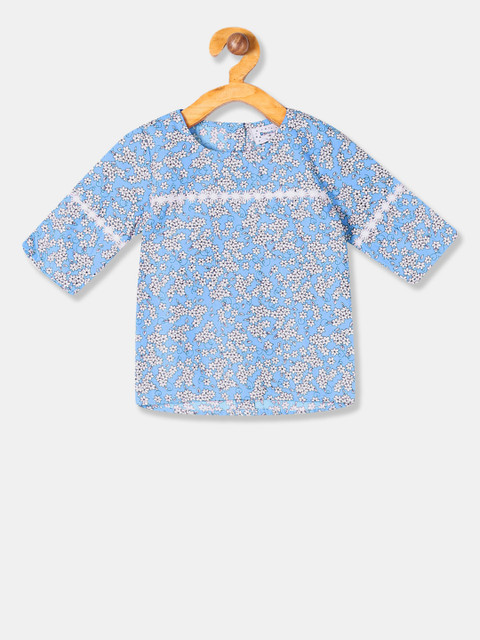 

Donuts Infant Blue & White Printed Tunic