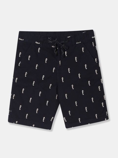 

Cherokee Boys Navy Blue Printed Regular Fit Regular Shorts