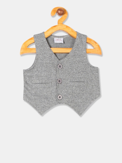 

Donuts Boys Grey Solid Cotton Pure Cotton Waistcoat