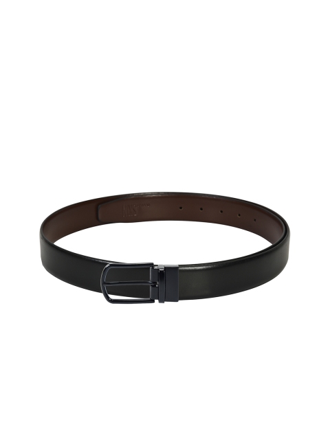 

Second SKIN Men Black & Brown Textured Reversible Genuine Leather Belt