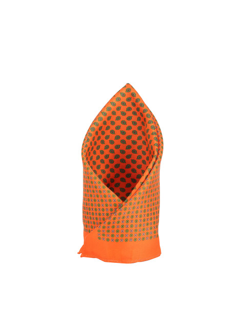 

Peter England Men Orange & Green Printed Pocket Square, Yellow