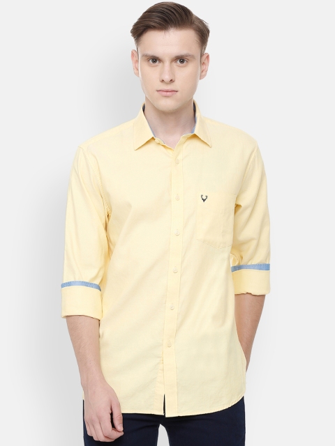

Allen Solly Men Yellow Slim Fit Solid Casual Shirt