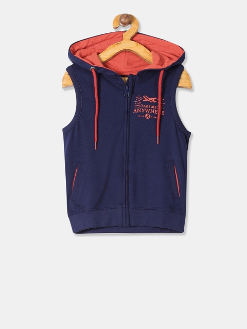 

Cherokee Boys Blue Solid Hooded Sweatshirt