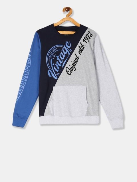 

Cherokee Boys Blue & Grey Printed Sweatshirt
