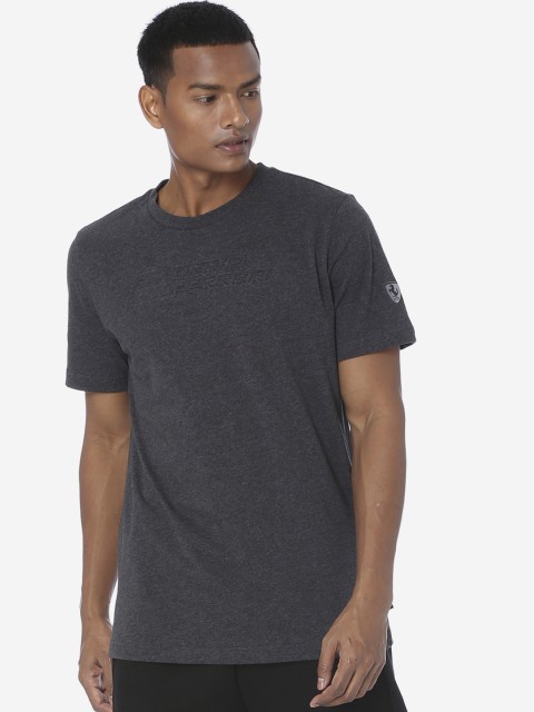 

PUMA Motorsport Men Grey Solid Round Neck Ferrari Logo T-shirt
