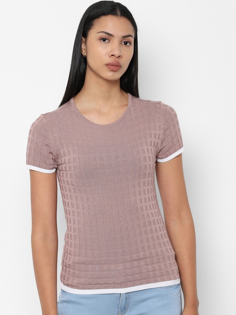 

Allen Solly Woman Pink Self Design Top