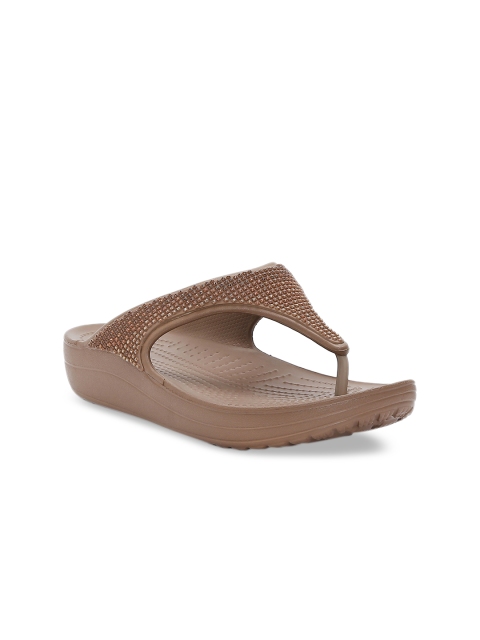 

Crocs Sloane Women Brown Embellished Comfort Heels