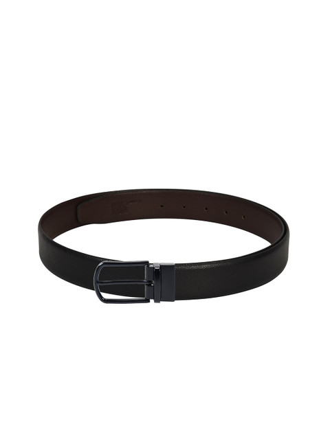 

Second SKIN Men Black & Brown Textured Genuine Leather Reversible Belt