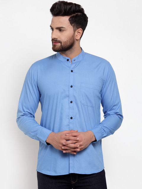 

JAINISH Men Blue Classic Slim Fit Solid Casual Shirt