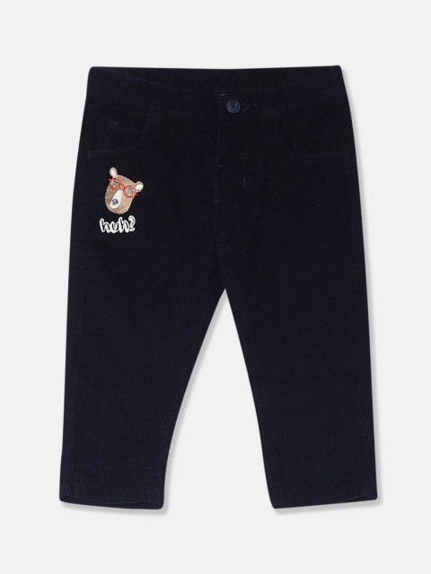 

Donuts Infant Navy Blue Regular Fit Solid Regular Trousers
