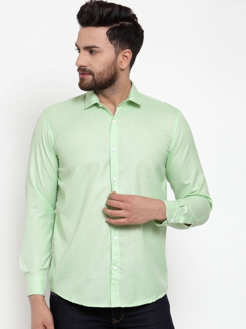 

JAINISH Men Green Classic Slim Fit Solid Casual Shirt