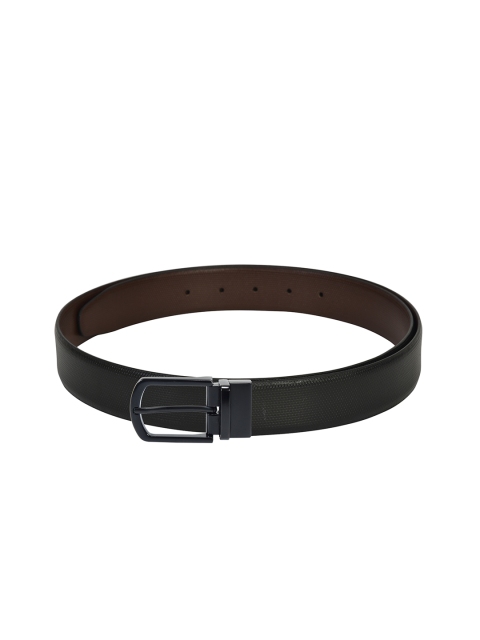 

Second SKIN Men Black & Brown Textured Reversible Genuine Leather Belt