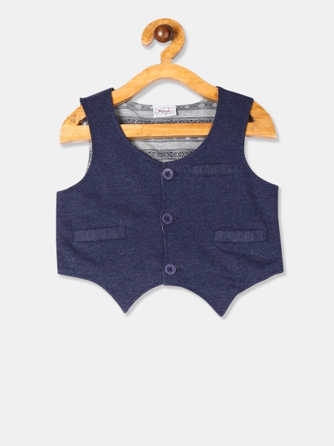 

Donuts Boys Blue Solid Waistcoat