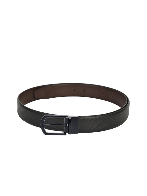 

Second SKIN Men Black & Brown Textured Reversible Genuine Leather Belt