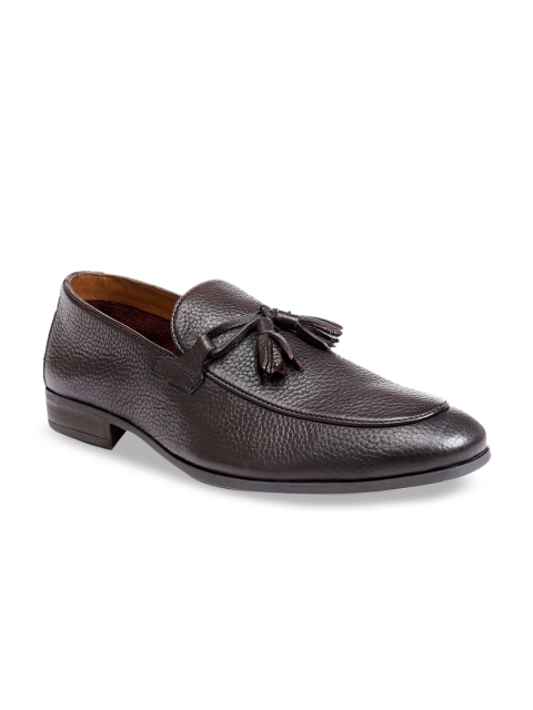 

One8 Men Brown Solid Formal Leather Slip-On Shoes