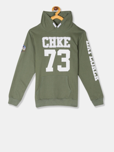 Cherokee Boys Green Printed Sweatshirt