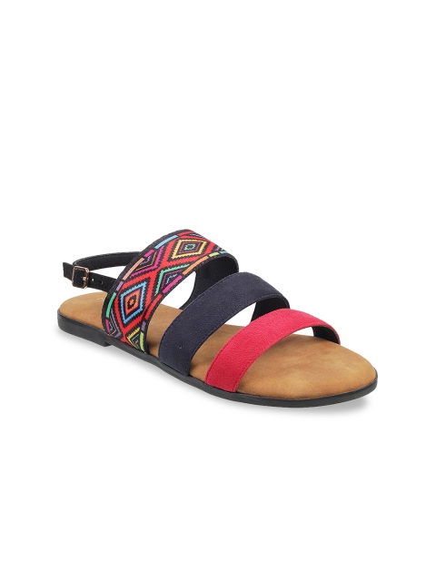 

Mochi Women Red Printed Open Toe Flats