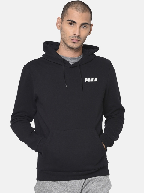 

Puma Men Black Solid Hooded Sweatshirt