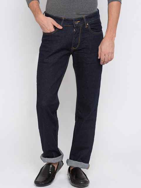

SPYKAR Men Navy Blue Straight Fit Low-Rise Clean Look Jeans
