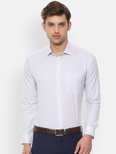 

Van Heusen Men White Slim Fit Striped Formal Shirt