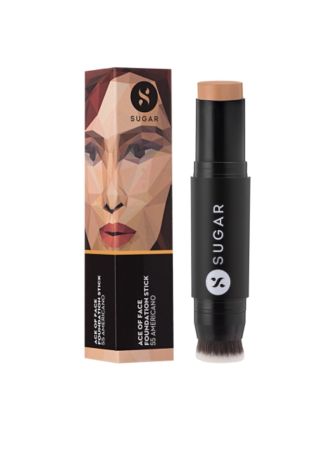 

SUGAR Cosmetics Ace Of Face Foundation Stick 55 Americano 12 g, Beige