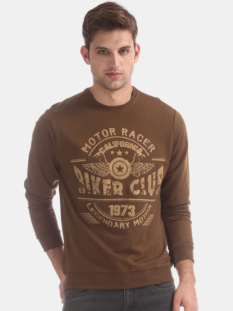 

Cherokee Men Brown Printed Sweatshirt