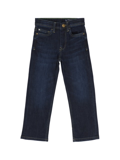 

Allen Solly Junior Boys Navy Blue Regular Fit Mid-Rise Clean Look Stretchable Jeans