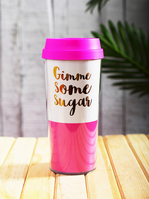

Archies Unisex Pink & White Plastic Sipper Cup
