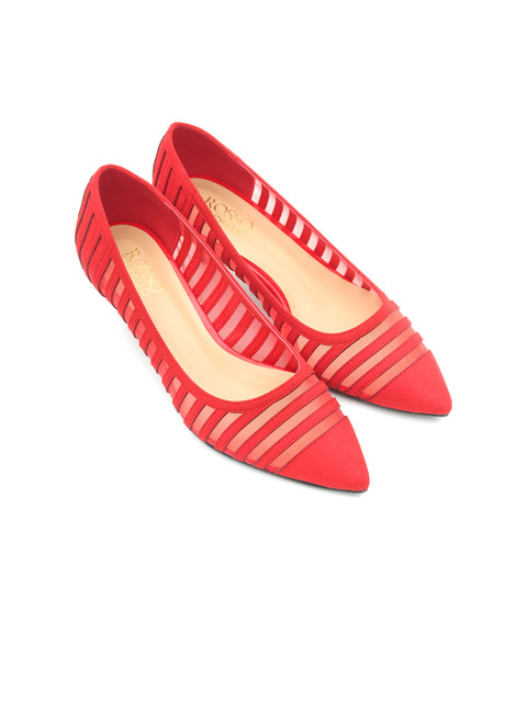 

ROSSO BRUNELLO Women Red Striped Pumps