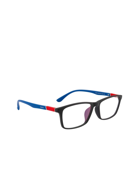 Ted Smith Unisex Black & Red Solid Full Rim Rectangle Frames TSF-2010_C5