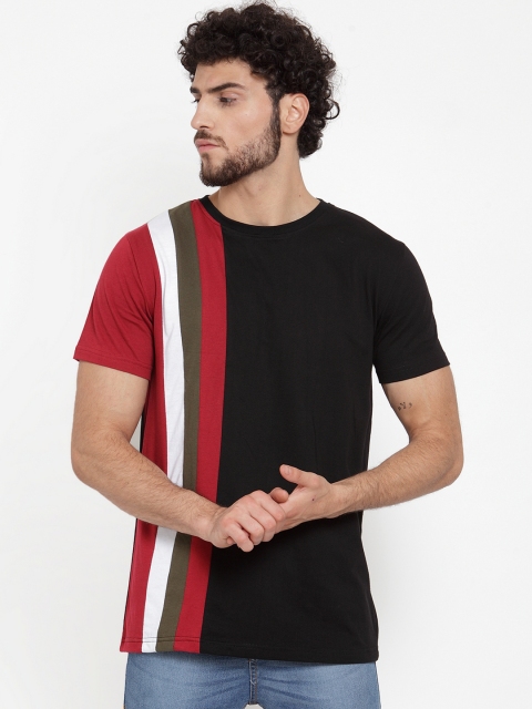 

Rodzen Men Multicoloured Striped Round Neck T-shirt, Multi