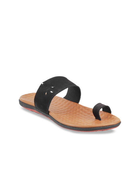 

Mochi Women Black Textured One Toe Flats