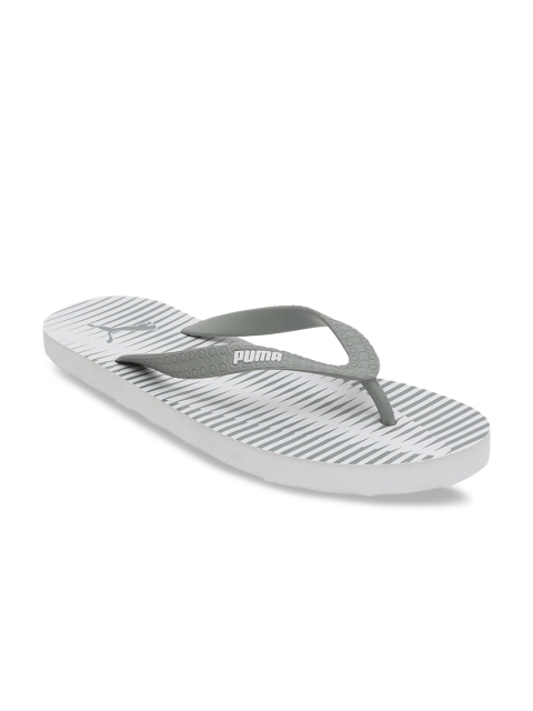 

Puma Men White & Grey Printed Thong Flip-Flops